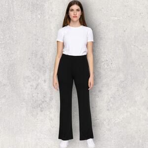 Brigitte Brianna Black Wide Leg Pants Women’s Medium Made in USA Minimalist Chic